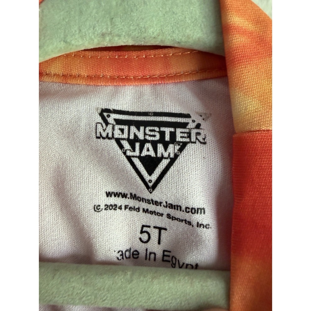Monster Jam El Toro Loco Boys Graphic T-Shirt Orange Size 5t 100% Polyester - Picture 3 of 5